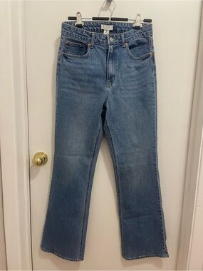 H&M Medium Blue High-Rise Flare Jeans